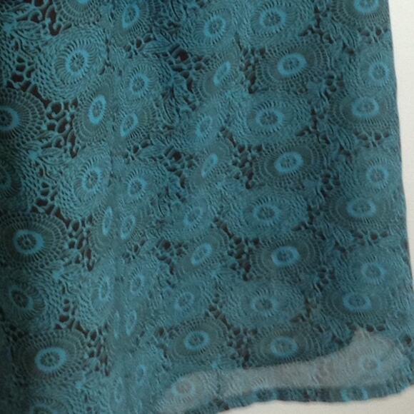 Apt. 9 Cap Sleeve Career Casual Sheer Overlay Top Y2K Style - Picture 6 of 8